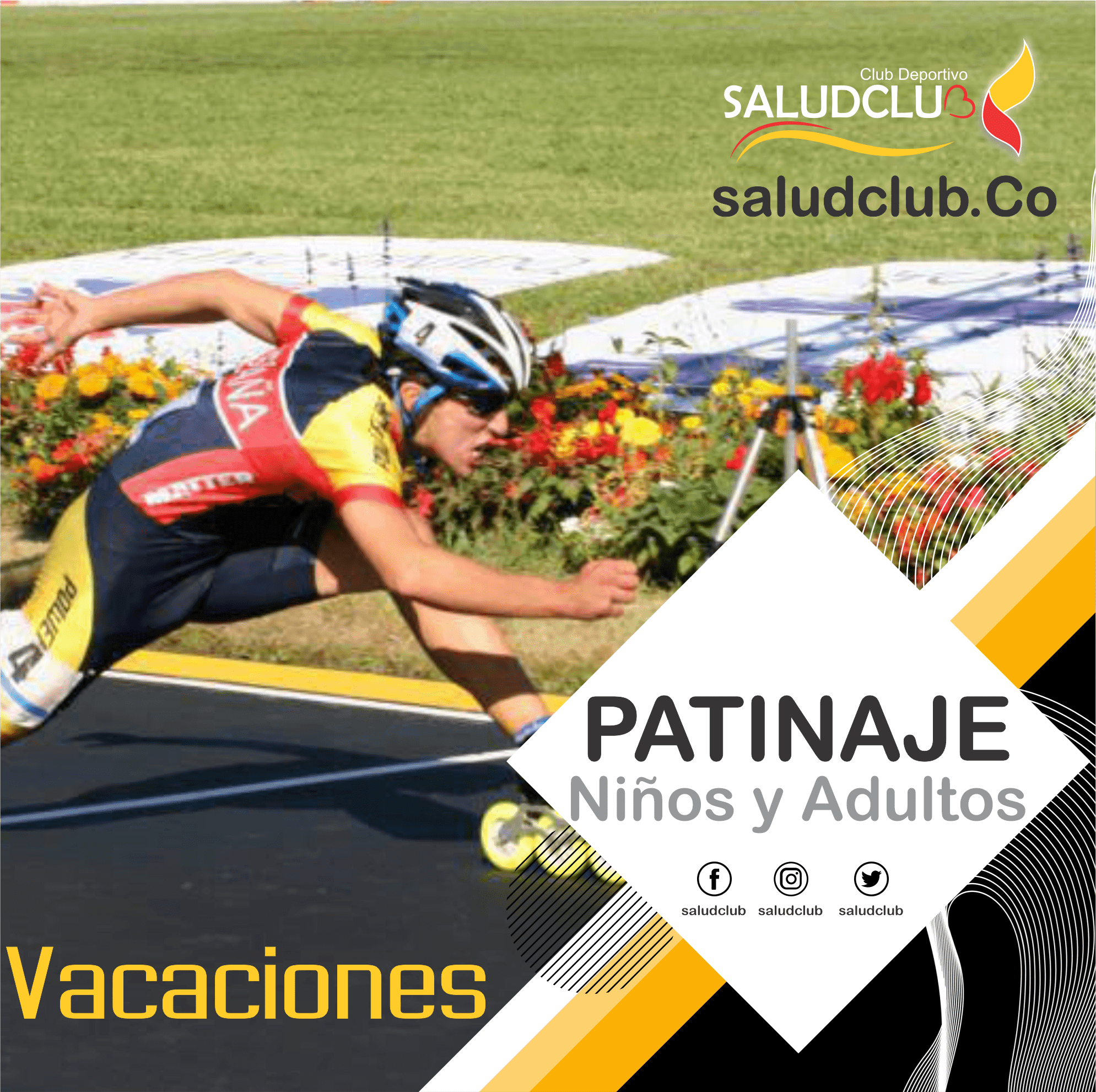 Curso de vacaciones de patinaje carreras para niños y adultos saludclub