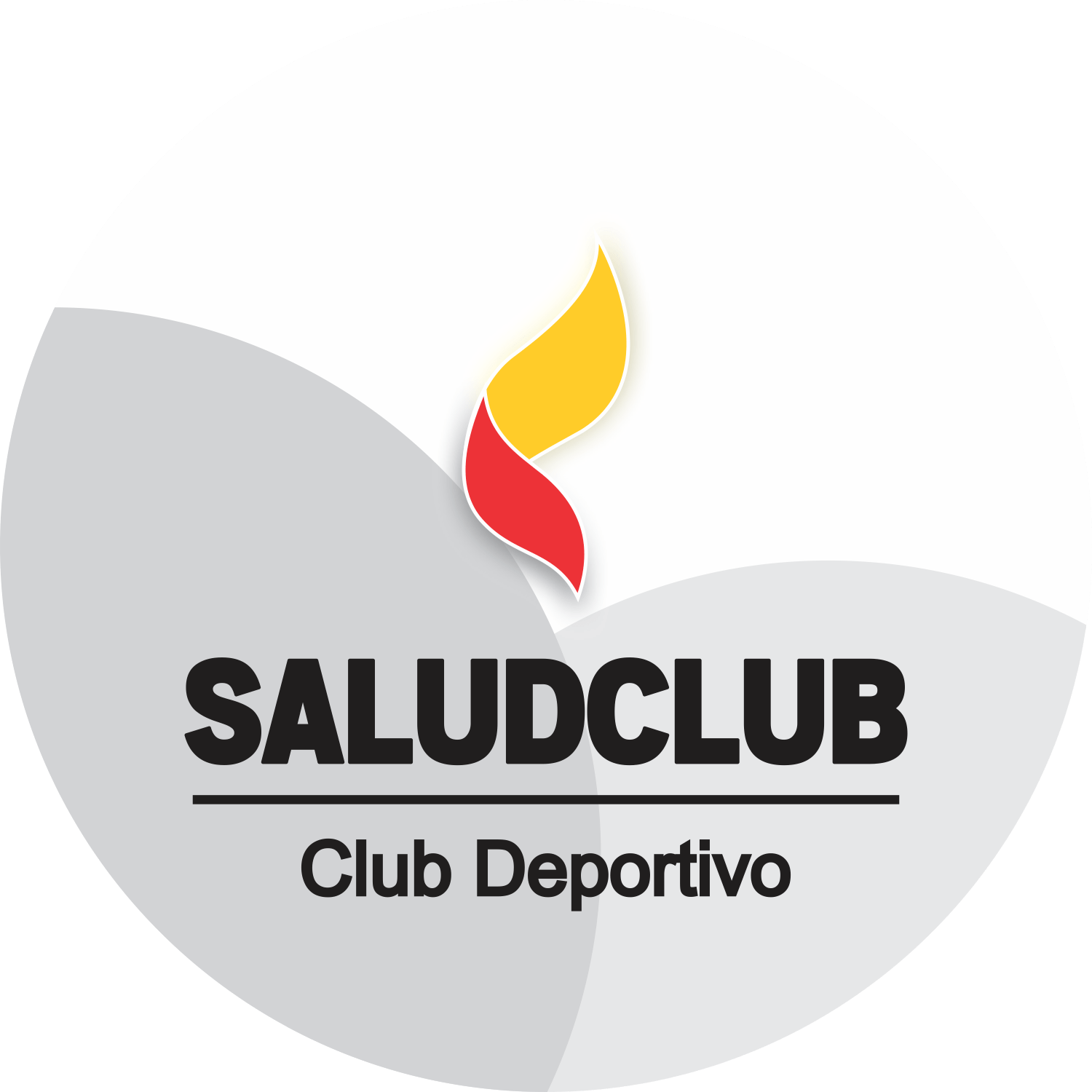 Logo redondo en blanco