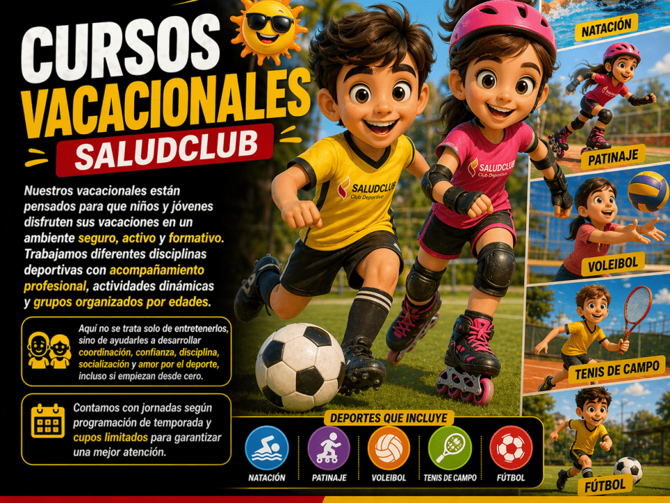Curso vacacional para niños en Bogotá, diciembre 2026 – SaludClub Parque Sauzalito
